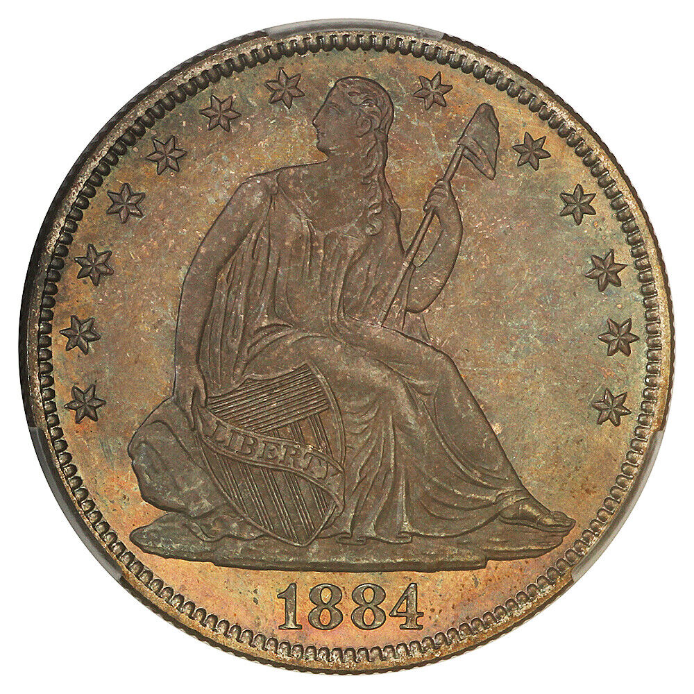 1884 50C CACG MS67 ex: D.L. Hansen - Liberty Seated Half Dollar