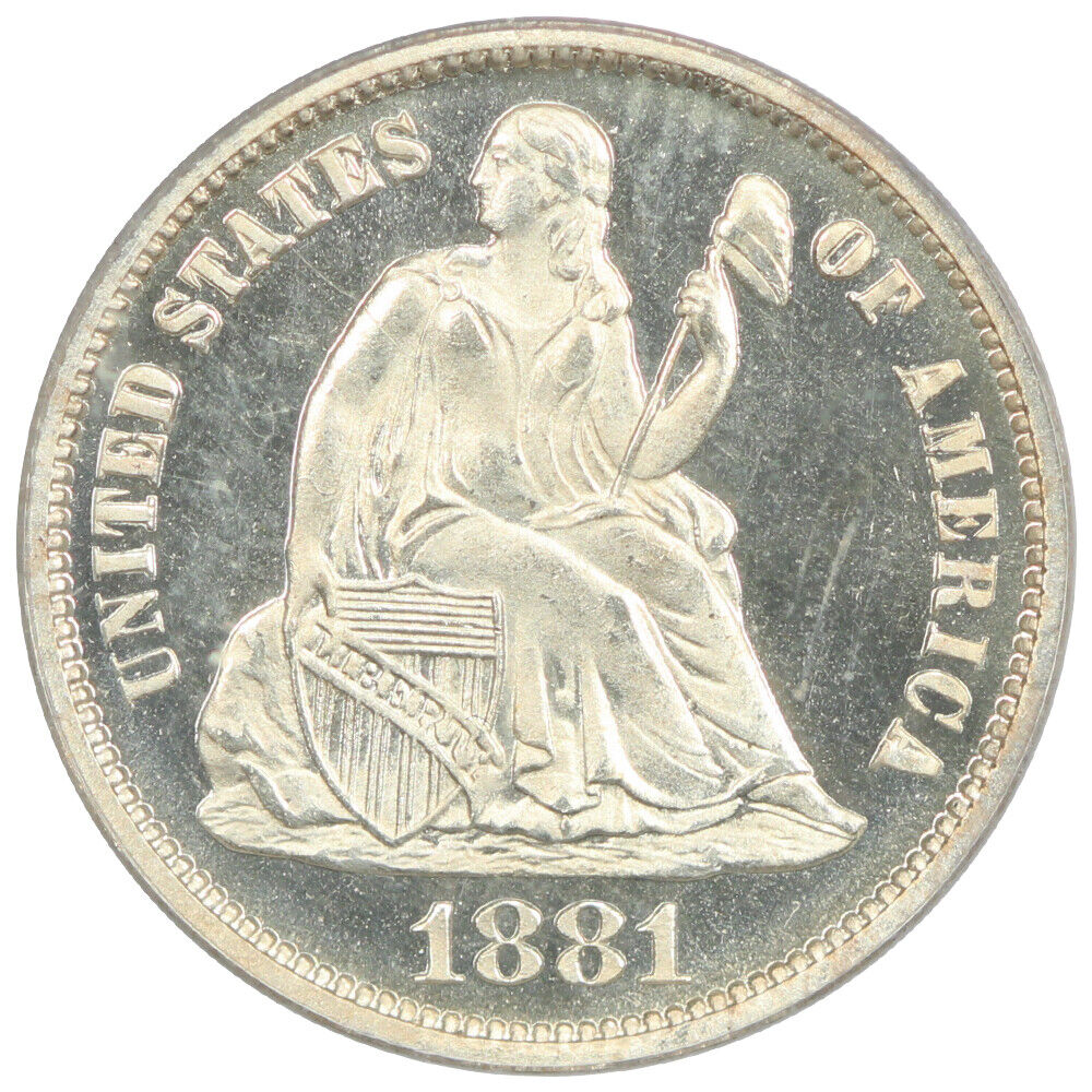 1881 10C PCGS/CAC PR66DCAM