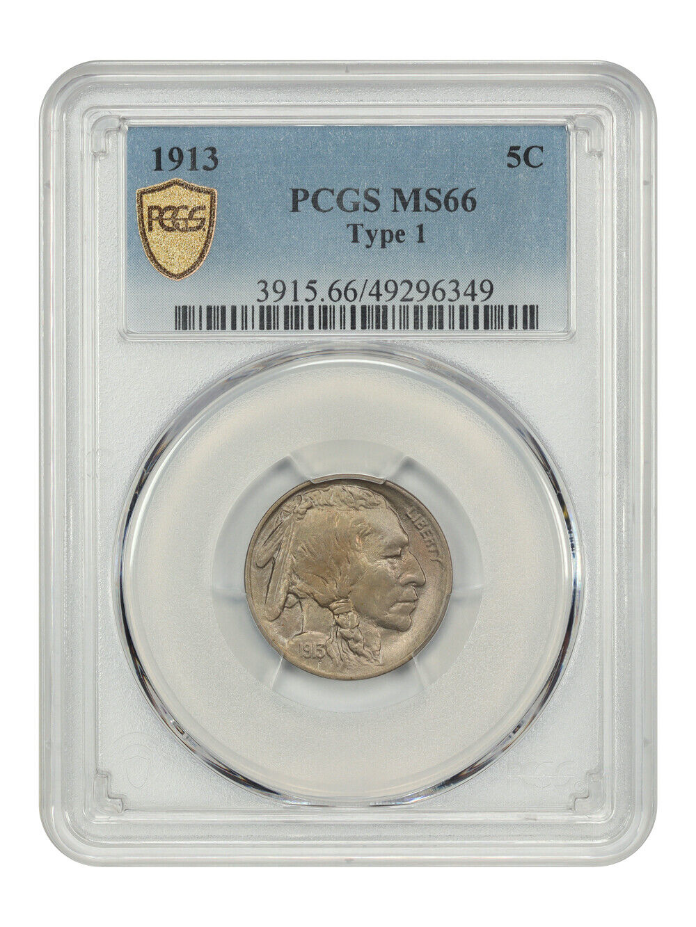 1913 5C Type 1 PCGS MS66