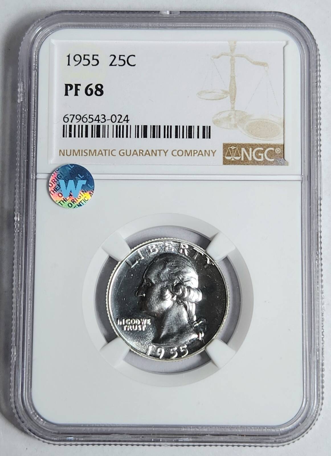 1955 P Washington Quarter NGC PF-68 Sight White