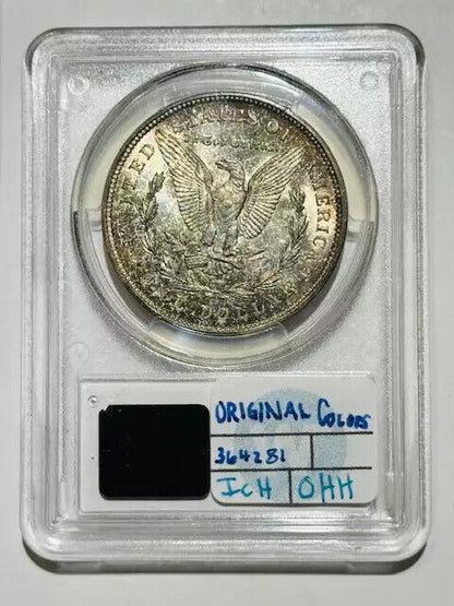 1921 D Morgan Silver Dollar PCGS MS-65 CAC Original Toned Colors!