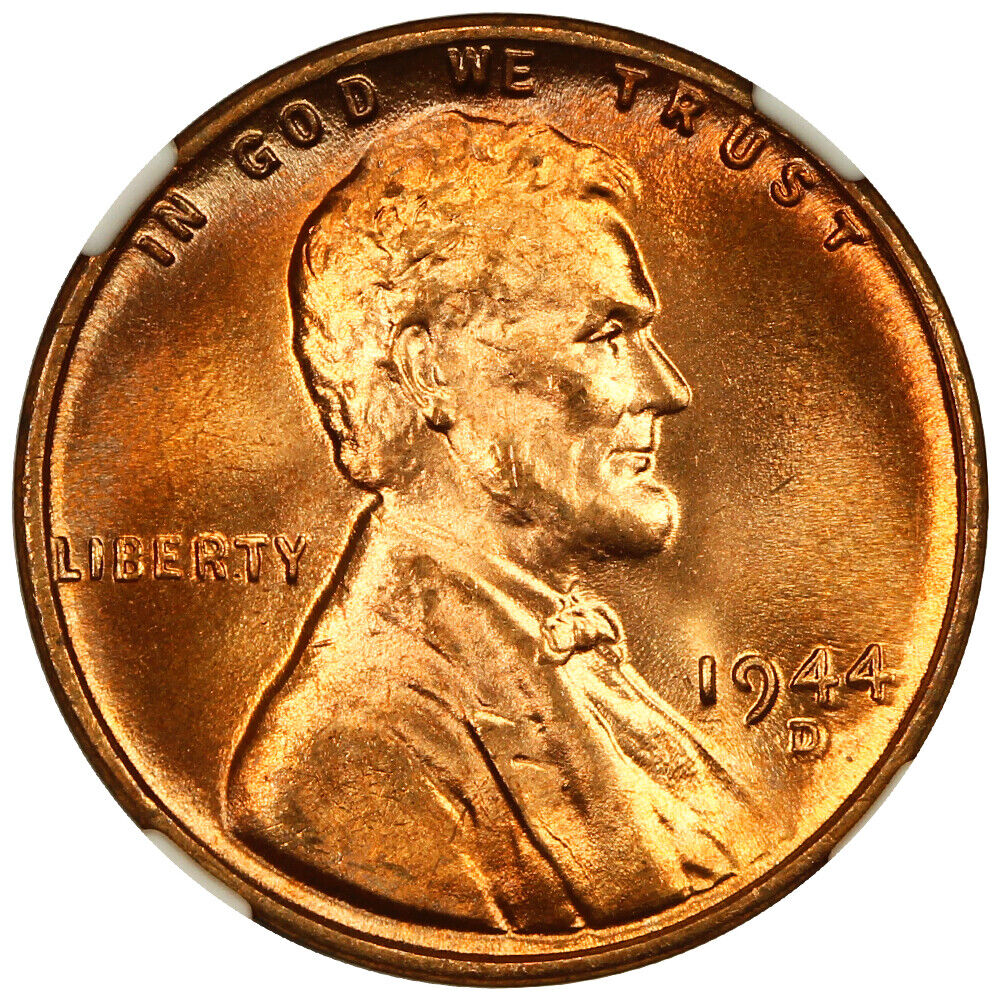 1944-D 1c NGC MS67 RD