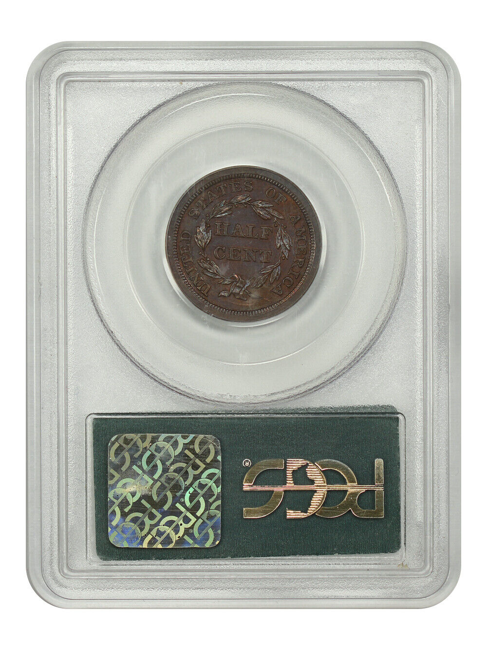1841 1/2C PCGS/CAC PR63RB (Original, OGH) - Braided Hair Half Cent