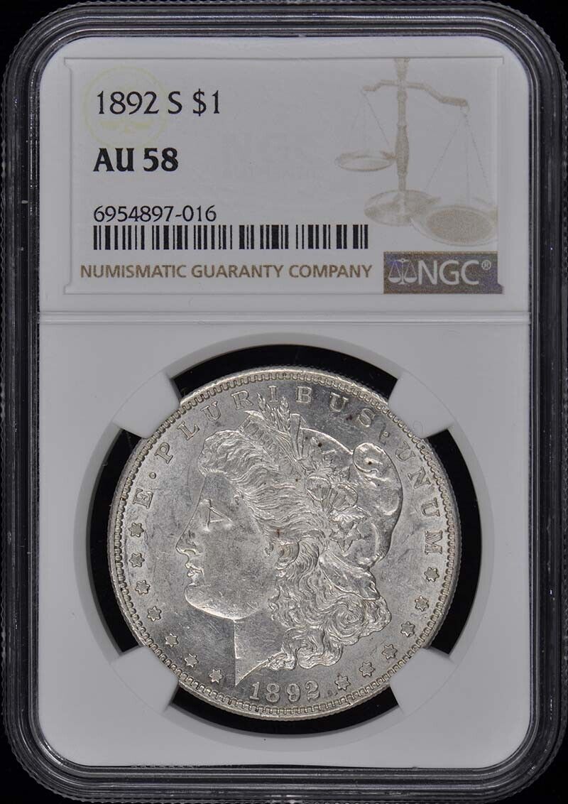 1892-S Morgan Dollar S$1 NGC AU58