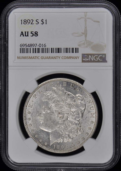 1892-S Morgan Dollar S$1 NGC AU58