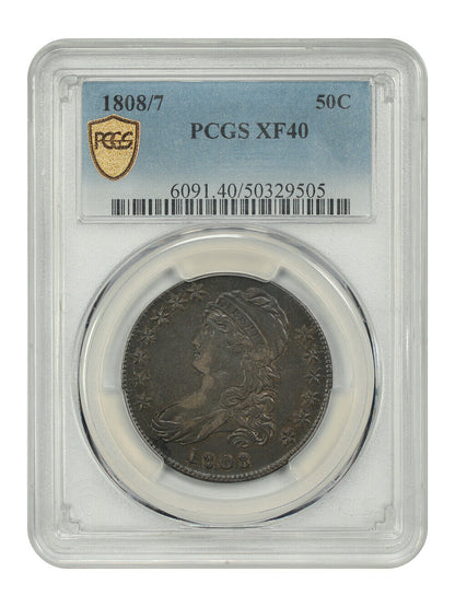 1808/7 50C PCGS XF40 - Capped Bust Half Dollar