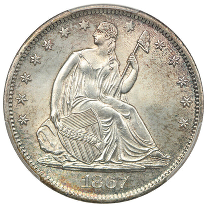 1867-S 50C PCGS MS65