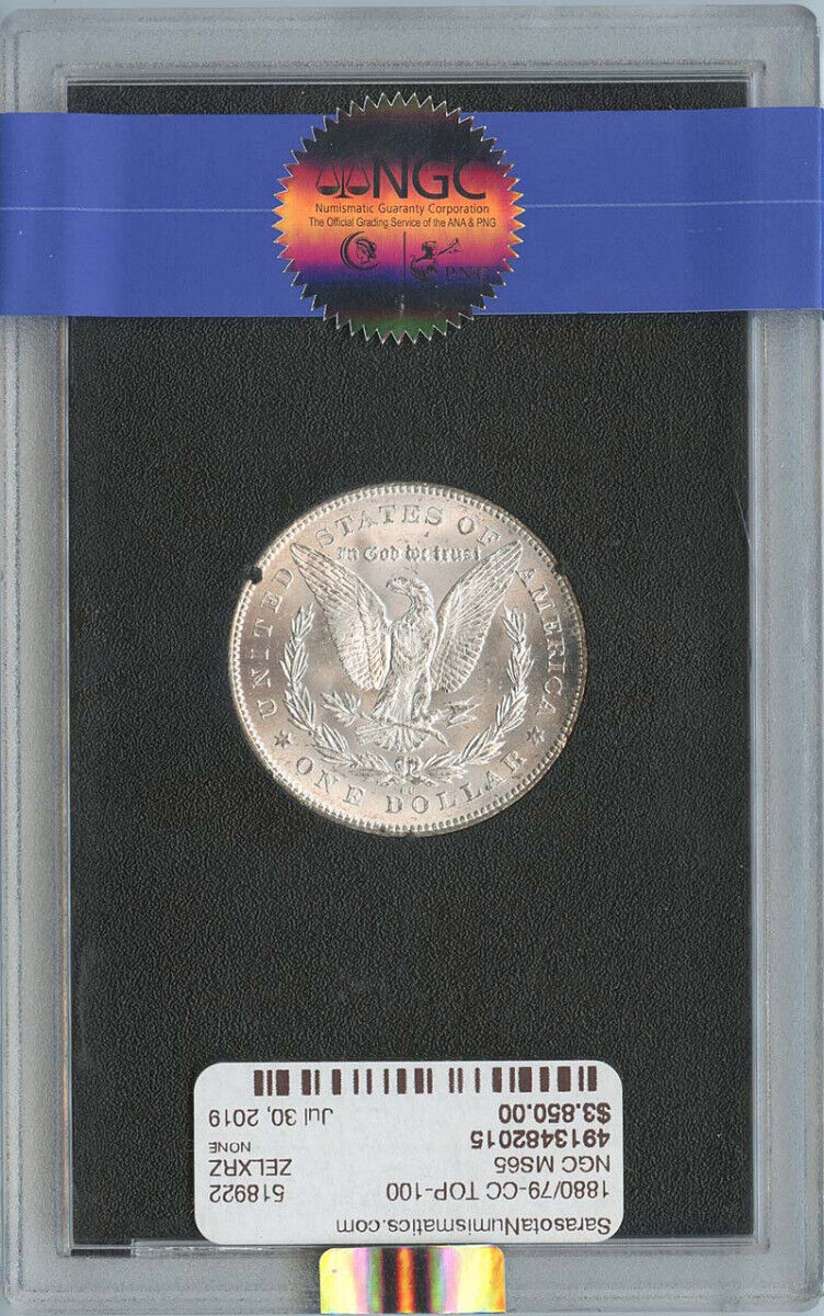 1880/79-CC VAM-4 REV 78 GSA HOARD S$1 NGC MS65 Morgan Dollar TOP-100