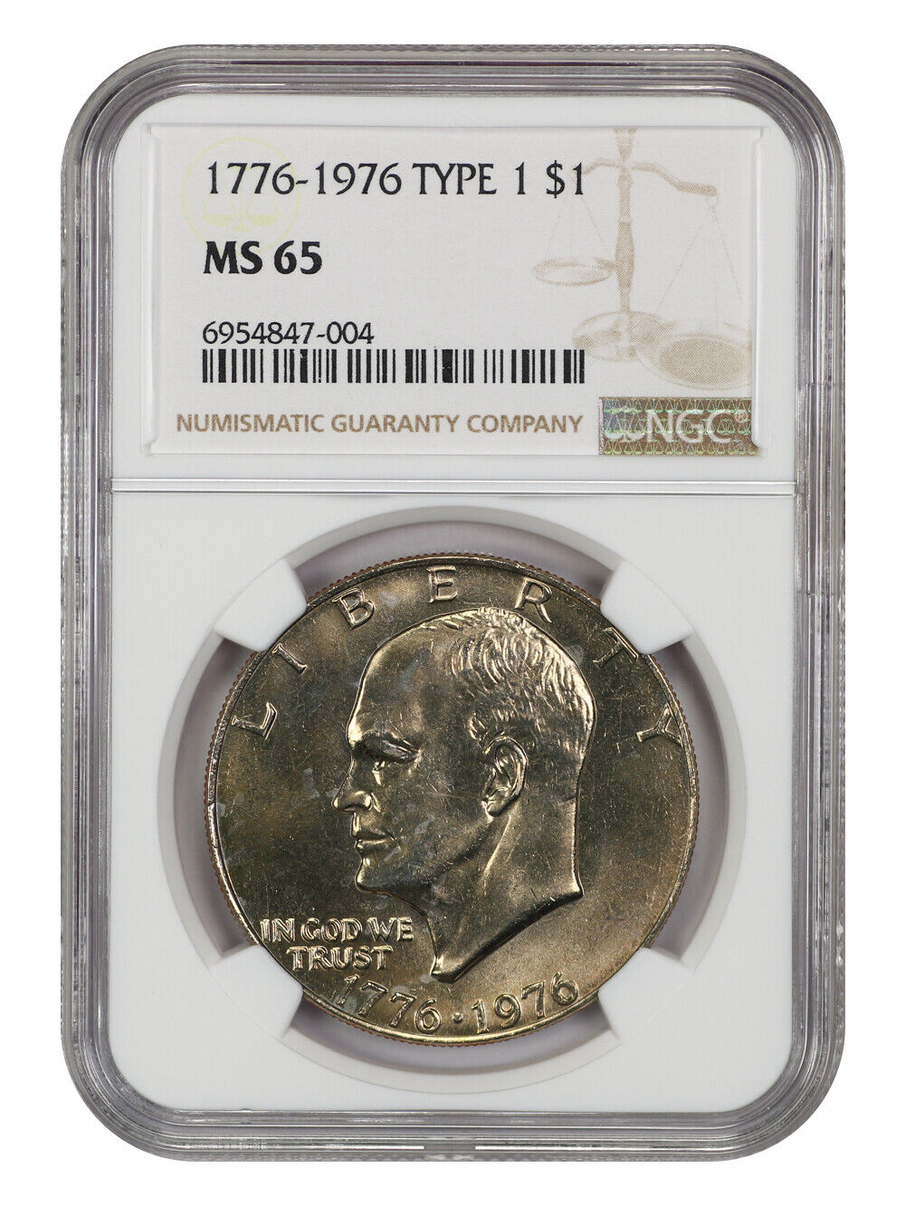 1976 $1 NGC MS65 (Type 1)