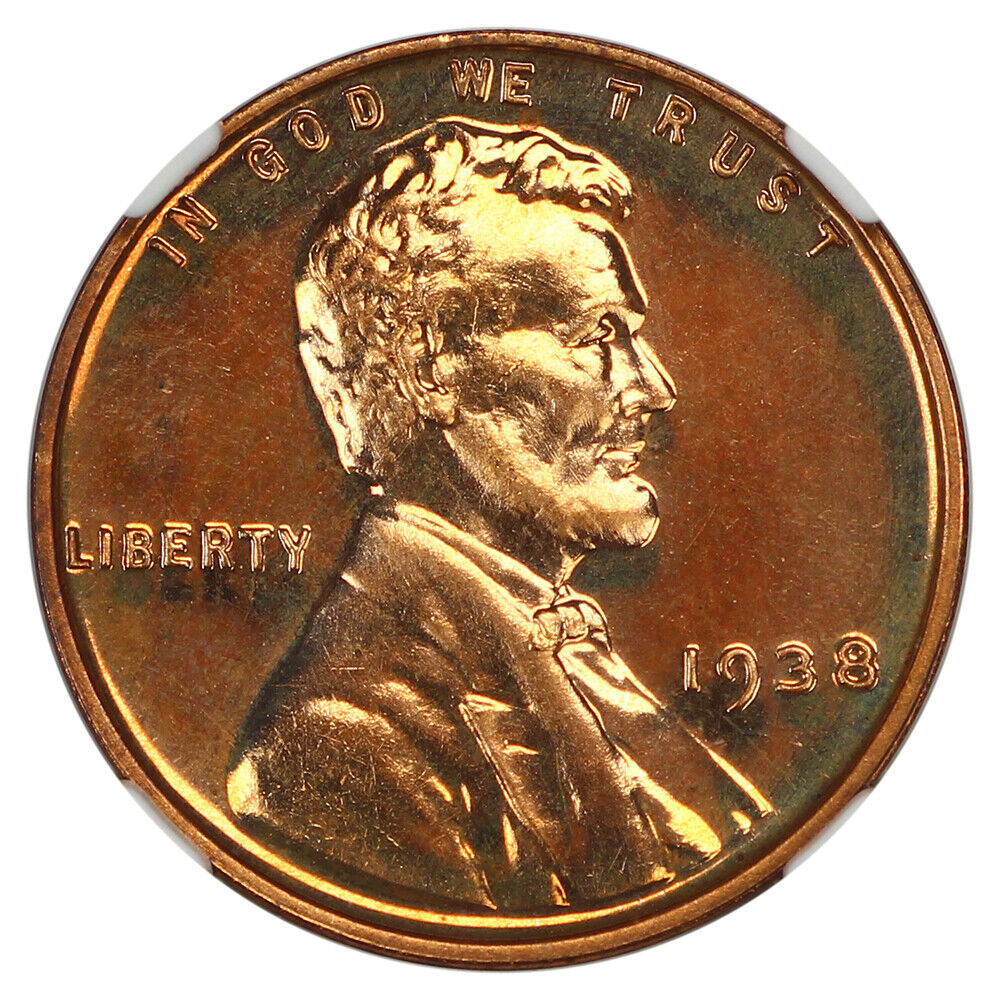 1938 1C NGC PR67RD - Lincoln Cent (Wheat Reverse)