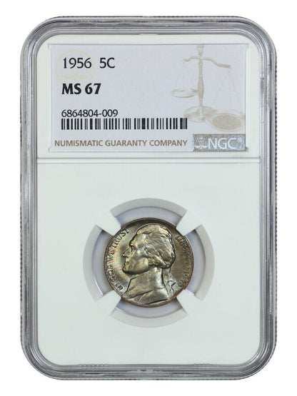 1956 5C NGC MS67 - Jefferson Nickel