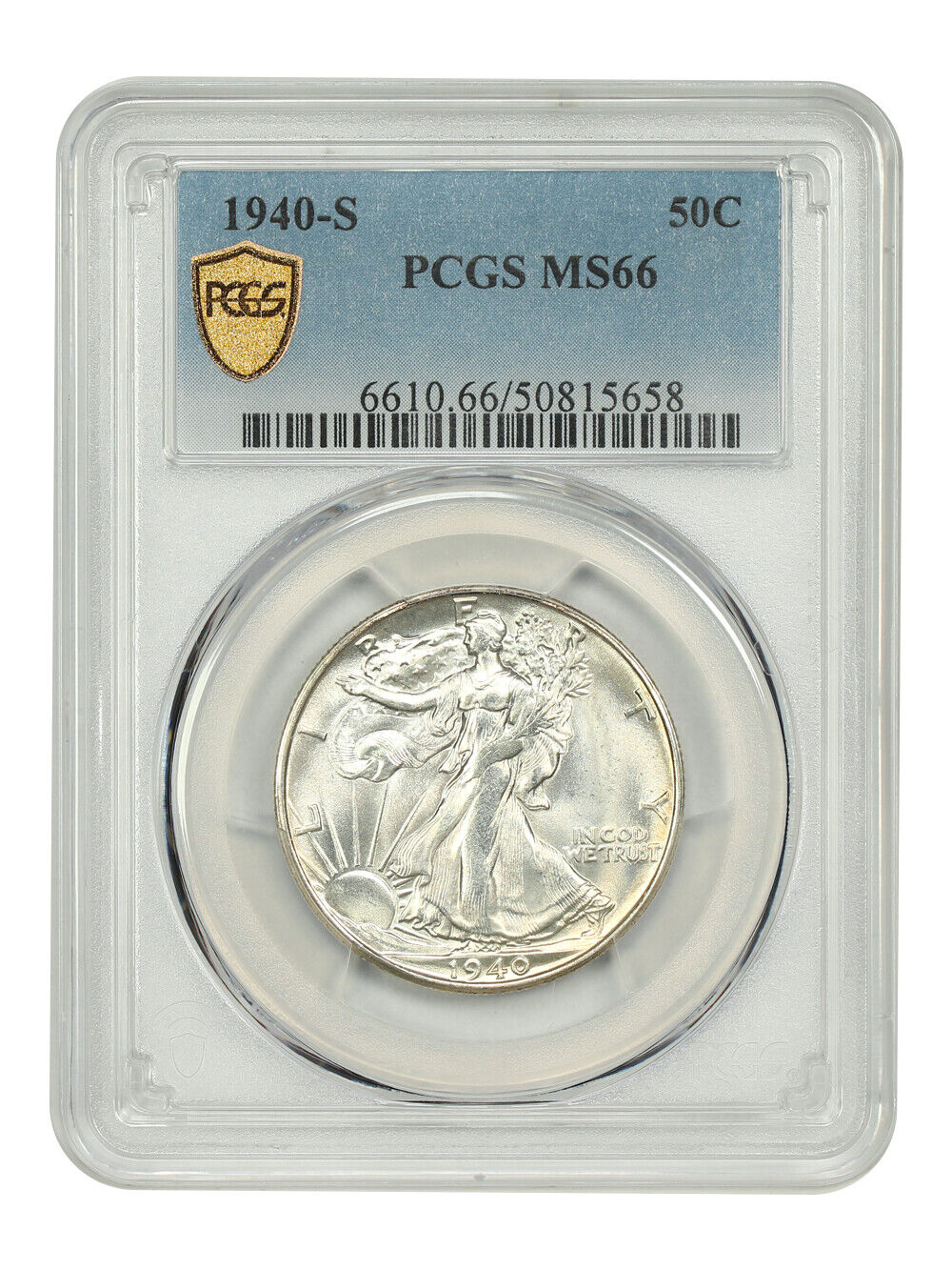 1940-S 50C PCGS MS66 - Walking Liberty Half Dollar