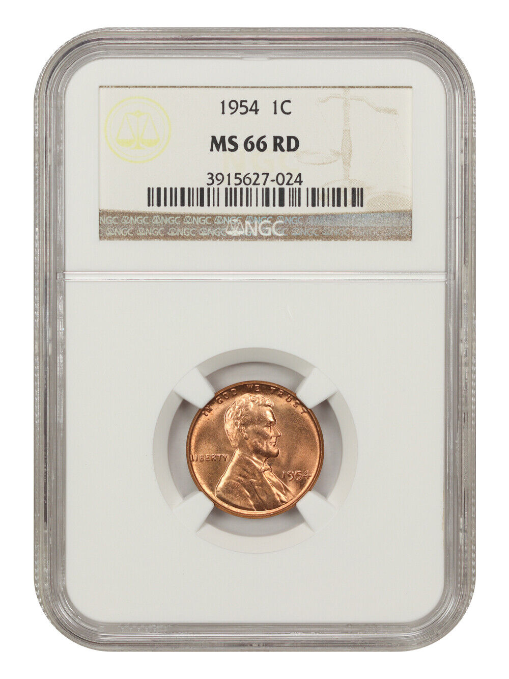 1954 1C NGC MS66RD