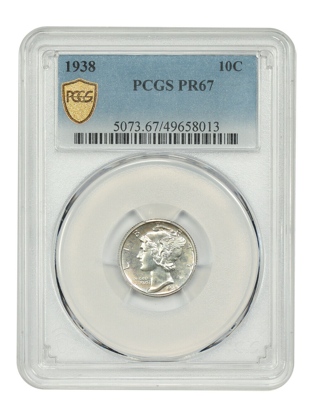 1938 10C PCGS PR67 - Mercury Dime