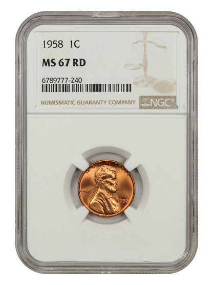 1958 1C NGC MS67RD