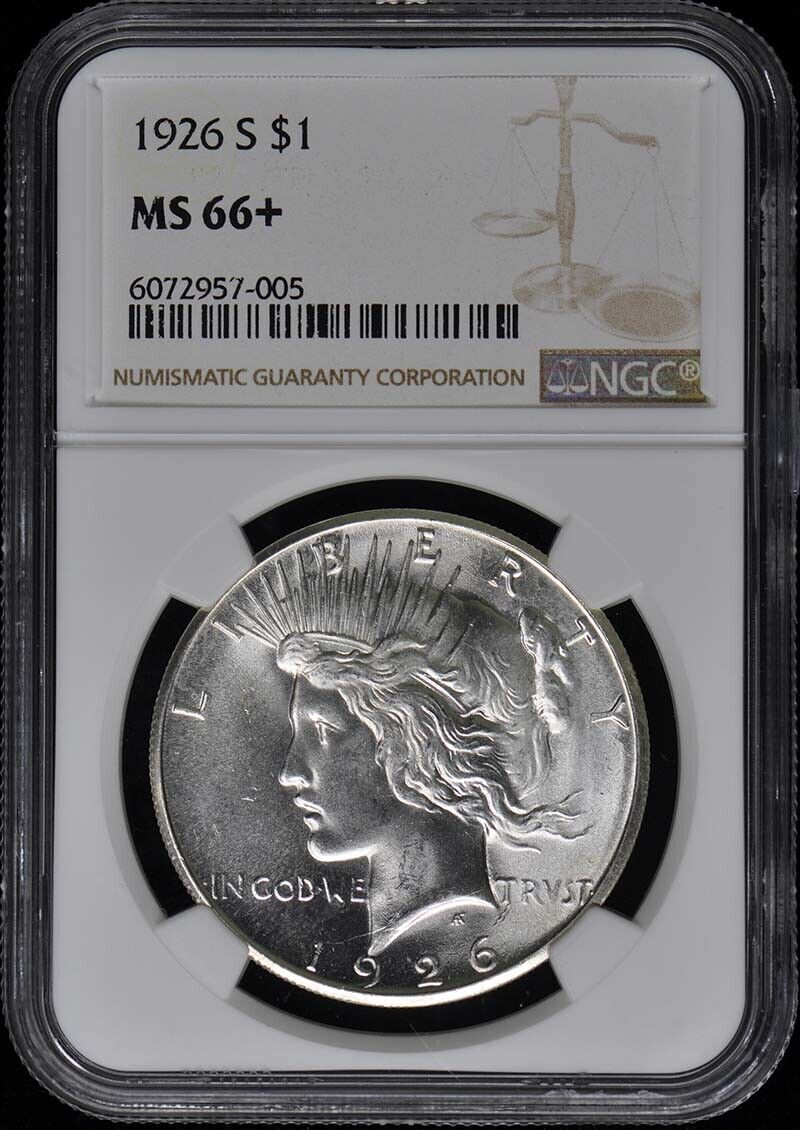 1926-S Peace Dollar S$1 NGC MS66+