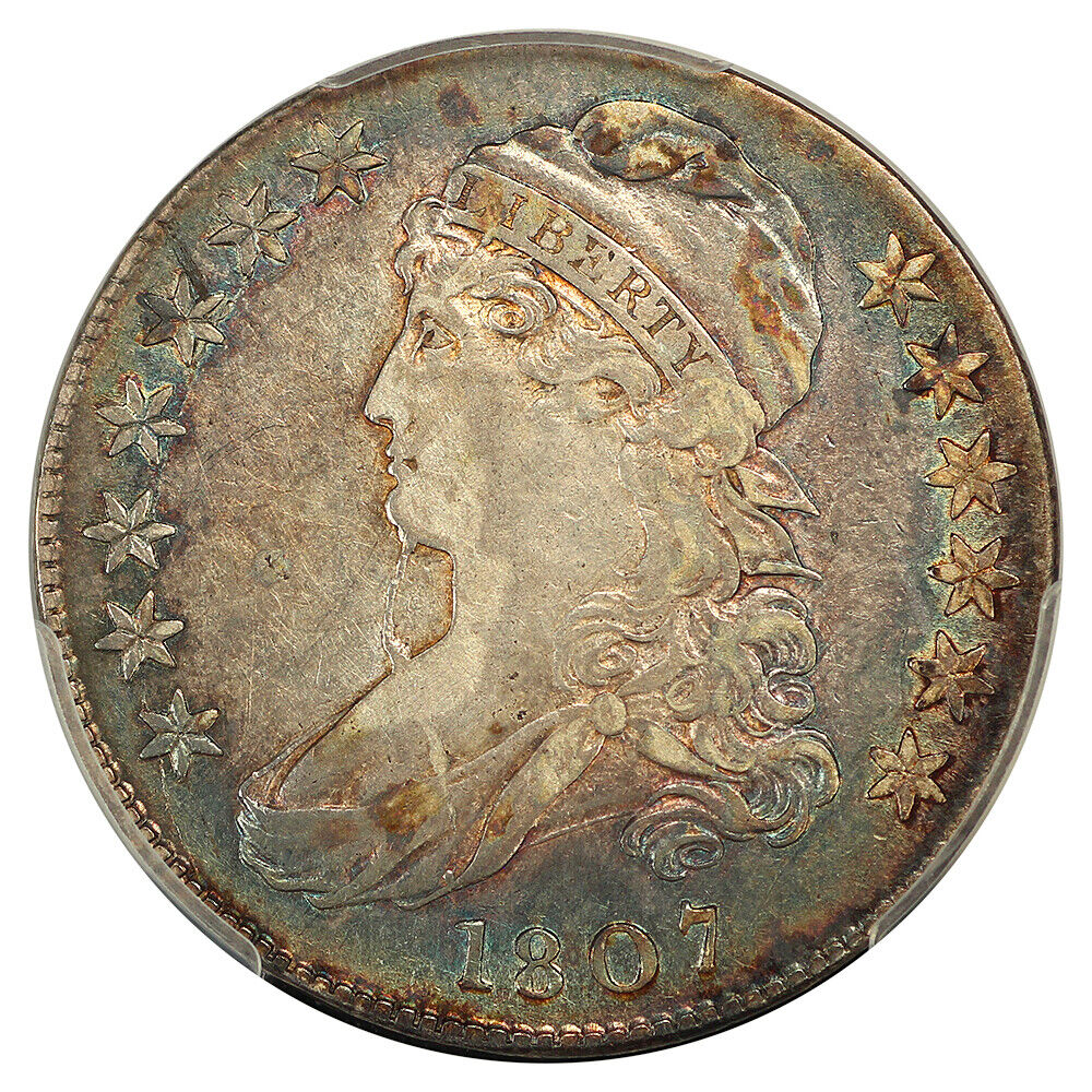 1807 50C PCGS AU50 (Bearded Goddess, 50/20) ex: D.L. Hansen