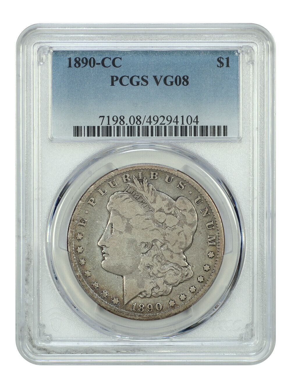 1890-CC $1 PCGS VG08 - Morgan Dollar - Better CC Morgan