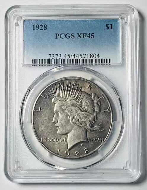 1928 P Peace Dollar PCGS XF-45