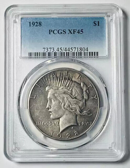 1928 P Peace Dollar PCGS XF-45