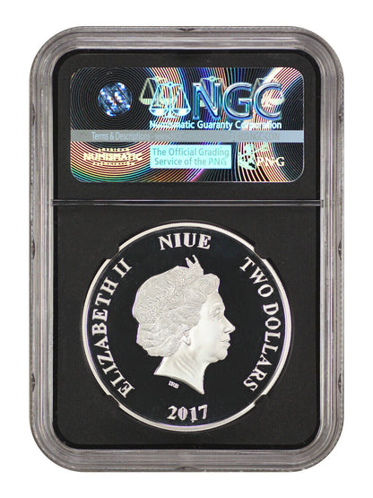 Niue: 2017 Star Wars Chewbacca $2 NGC Proof 69 UCAM (One of First 1500 Struck)