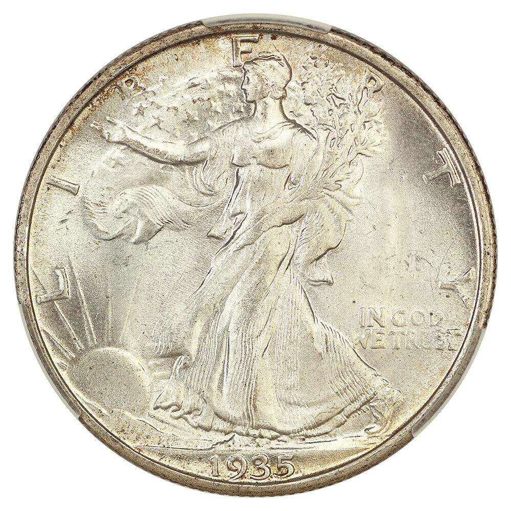 1935-S 50C CACG MS65+ ex: D.L. Hansen - Walking Liberty Half Dollar