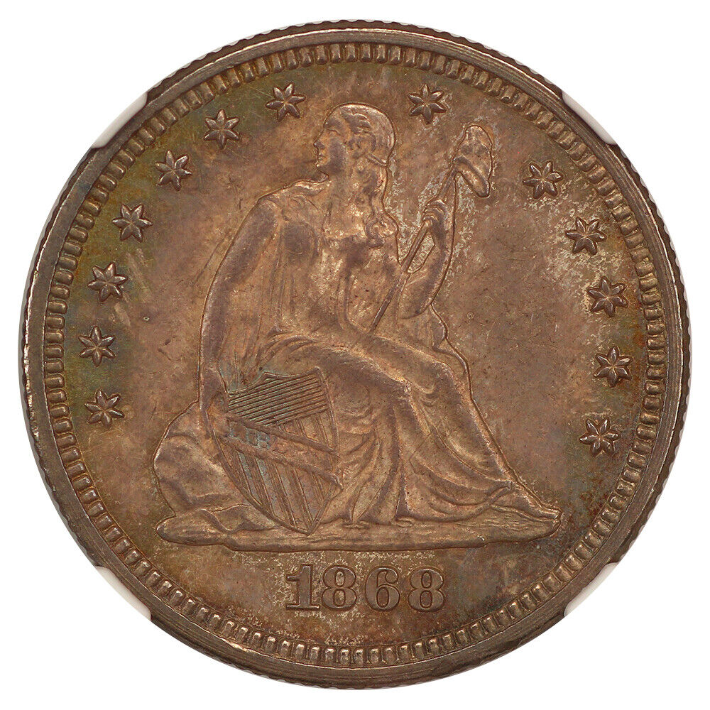 1868 25C NGC MS63