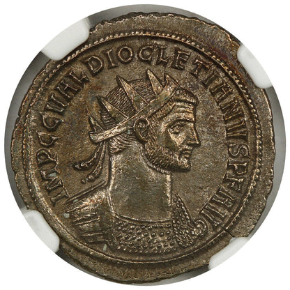 Ancient Roman: Diocletian (AD 284-305) BI Aurelianianus NGC AU