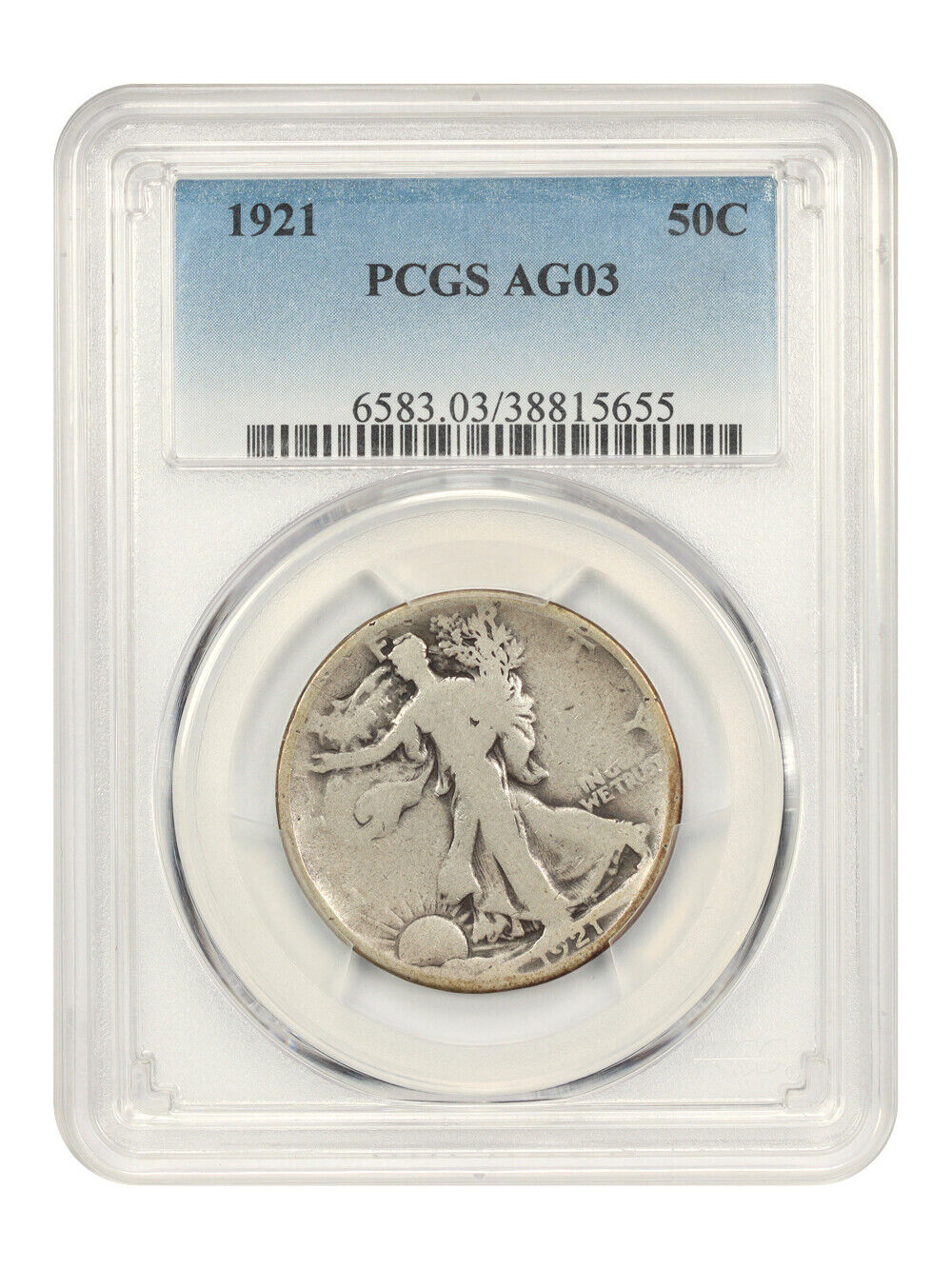 1921 50C PCGS AG03