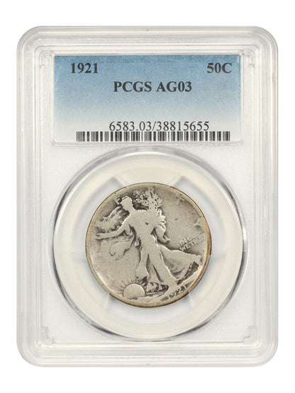 1921 50C PCGS AG03