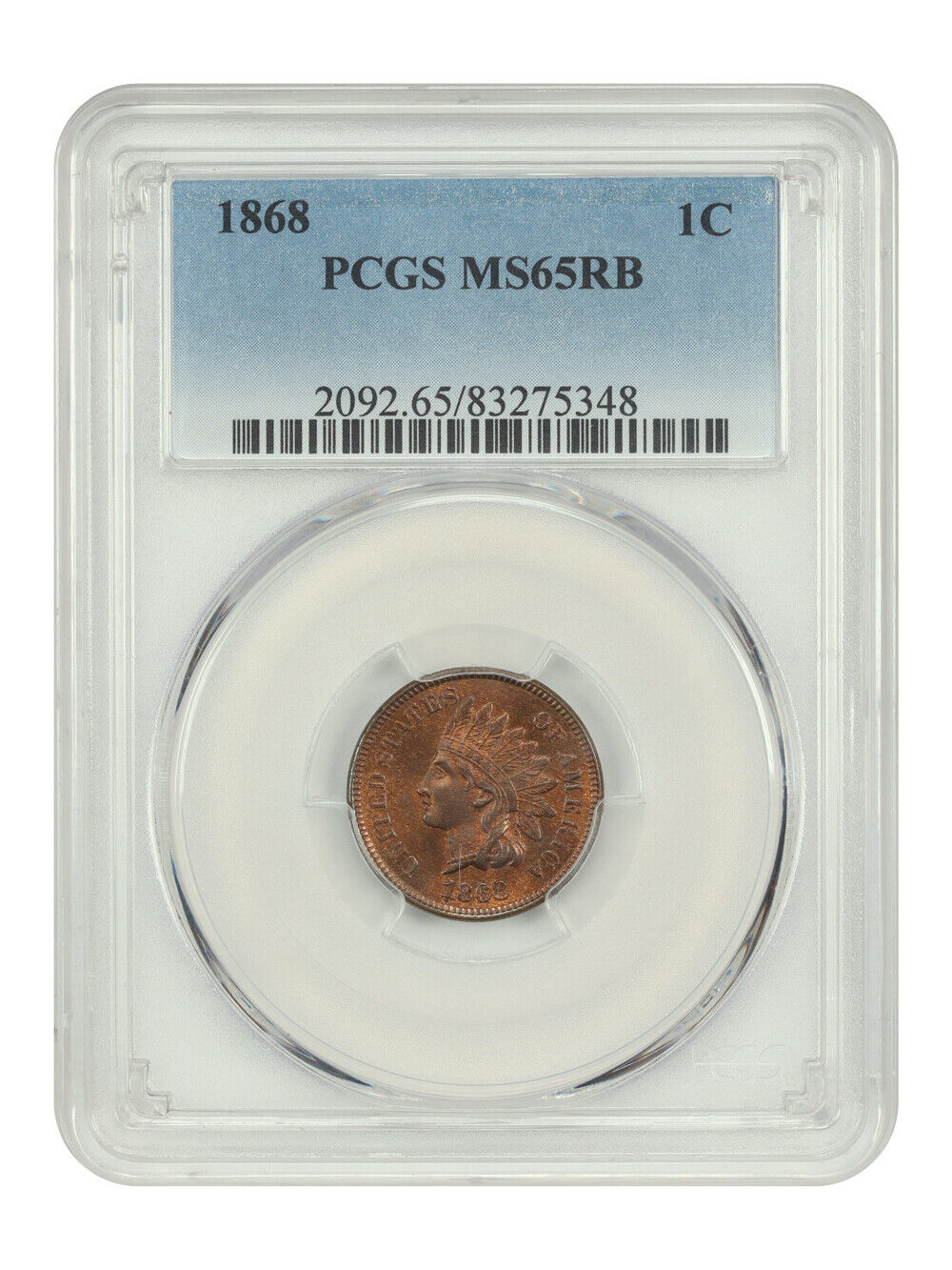 1868 1C PCGS MS65RB - Indian Cent