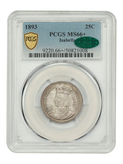 1893 25C Isabella PCGS/CAC MS66+ - Classic Silver Commemorative