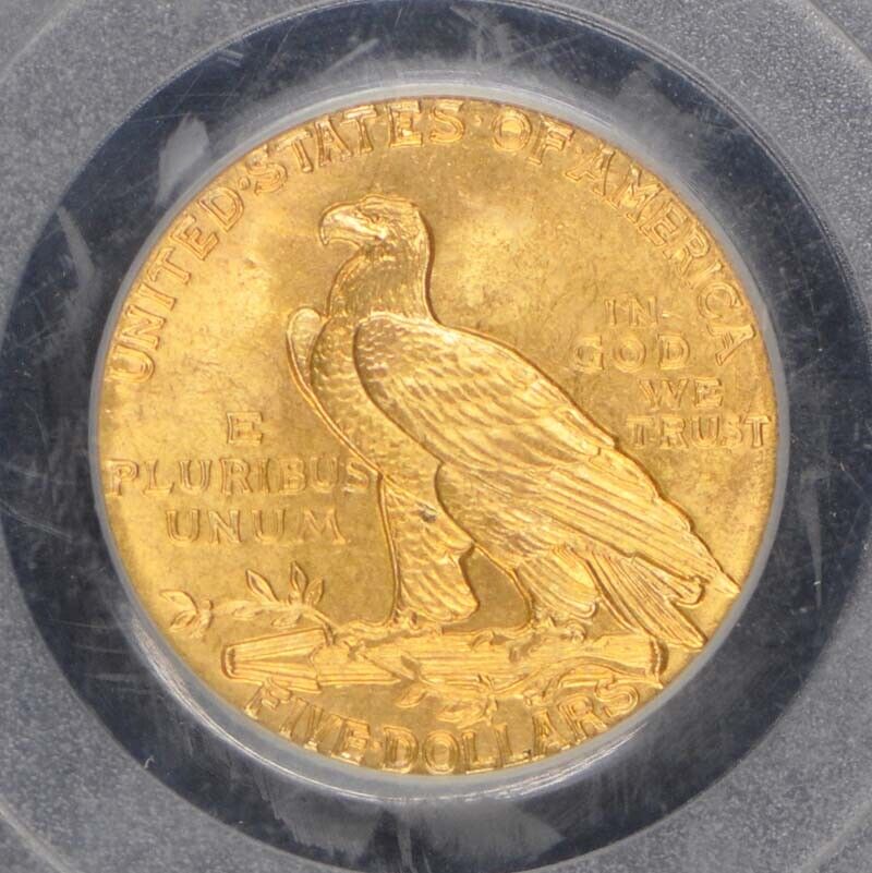 1908 $5 Indian Head PCGS MS65