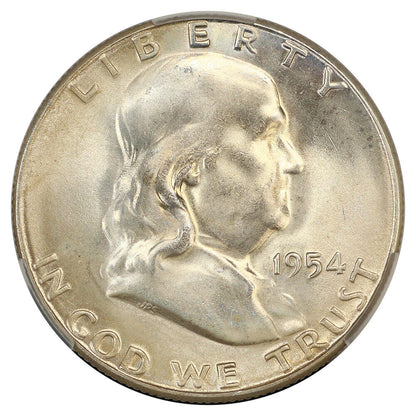 1954-S 50C CACG MS67 ex: D.L. Hansen - Franklin Half Dollar