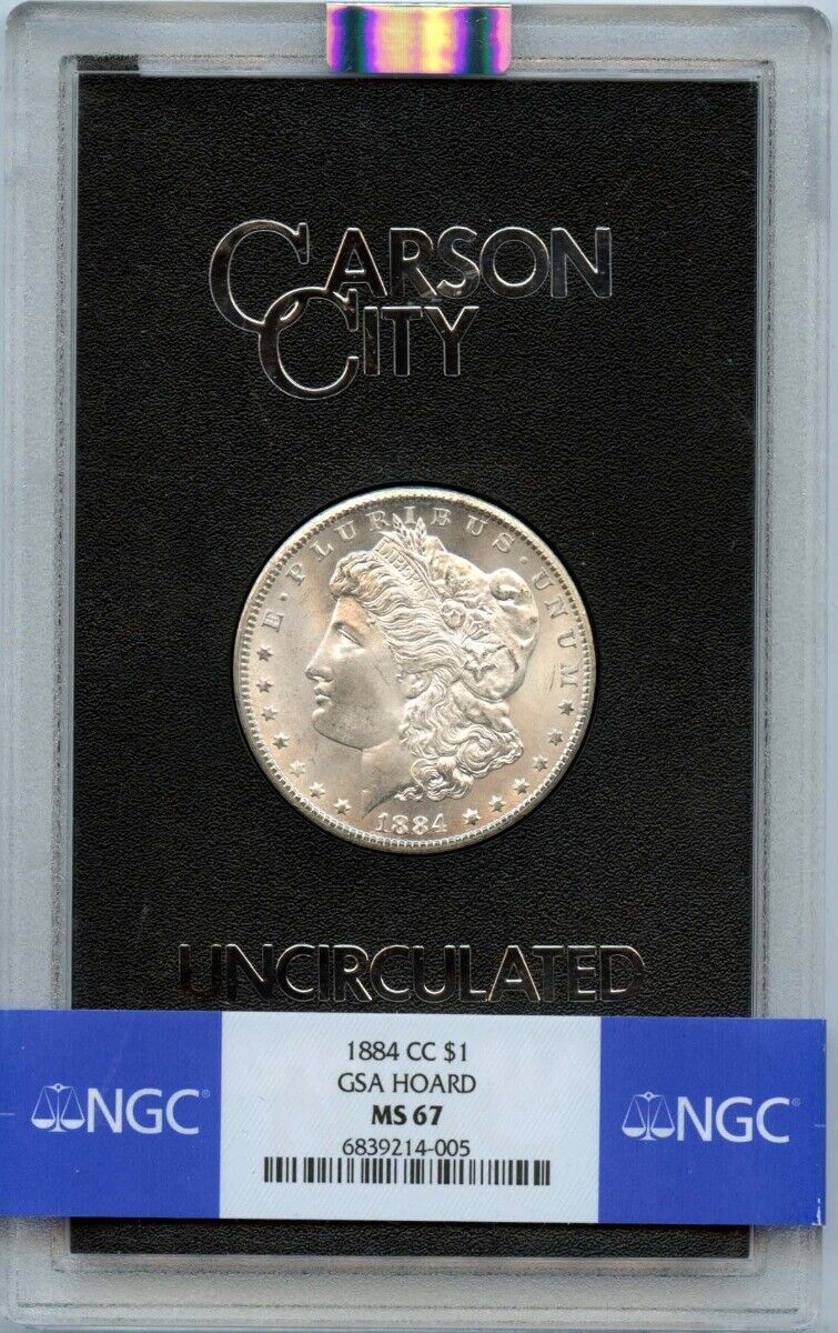 1884-CC Morgan Dollar GSA HOARD S$1 NGC MS67