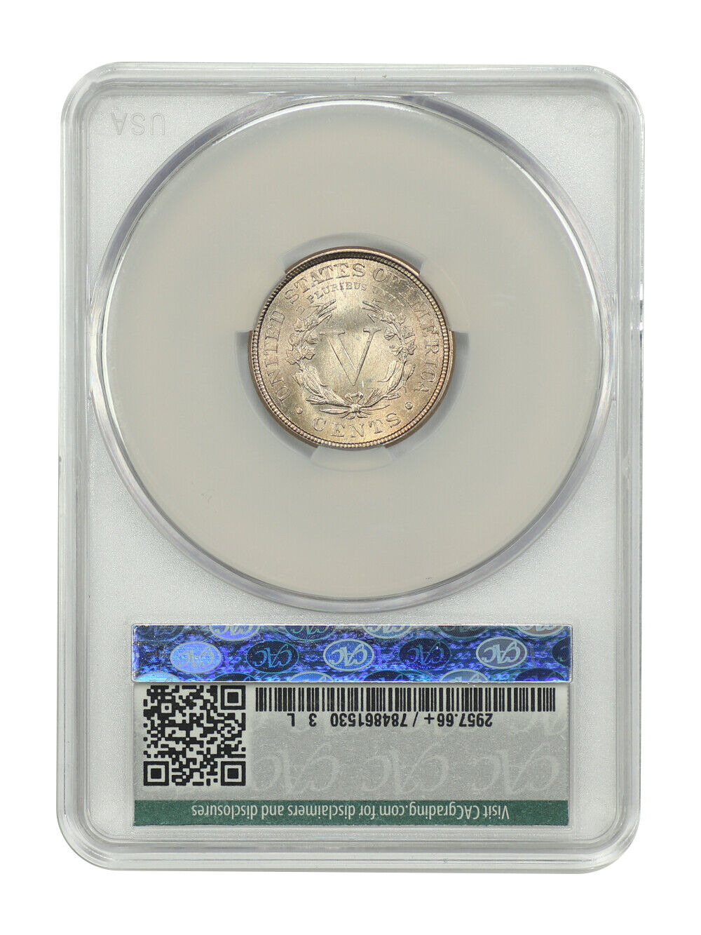 1892 5C CACG MS66+ ex: D.L. Hansen - Liberty Nickel