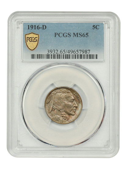 1916-D 5C PCGS MS65 - Buffalo Nickel