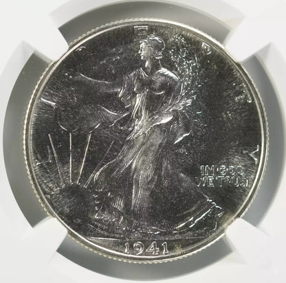 1941 PROOF WALKING LIBERTY HALF DOLLAR 50C NGC CERTIFIED PF 67 NO 'AW' (001)