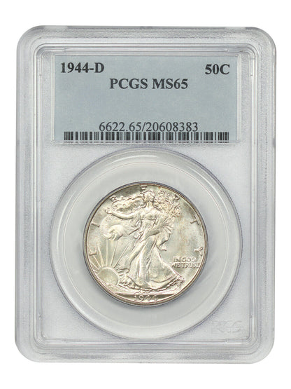 1944-D 50C PCGS MS65 - Walking Liberty Half Dollar