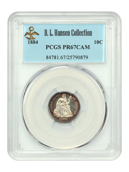 1884 10C PCGS PR67CAM ex: D.L. Hansen