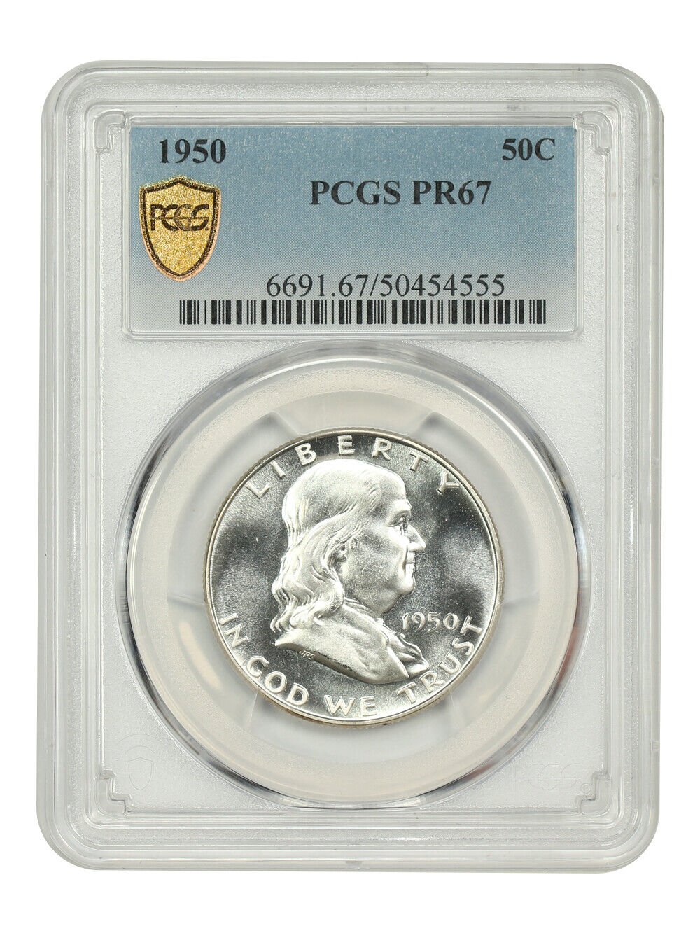 1950 50C PCGS PR67 - Franklin Half Dollar - Popular First Year Proof