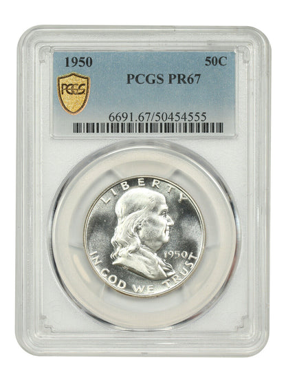 1950 50C PCGS PR67 - Franklin Half Dollar - Popular First Year Proof