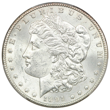 1891-CC $1 PCGS MS62 - Morgan Dollar - Scarce Date