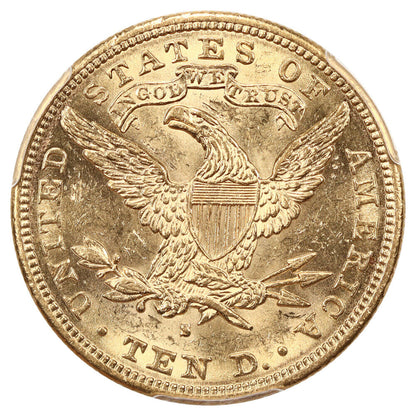 1894-S $10 PCGS MS61 ex: D.L. Hansen