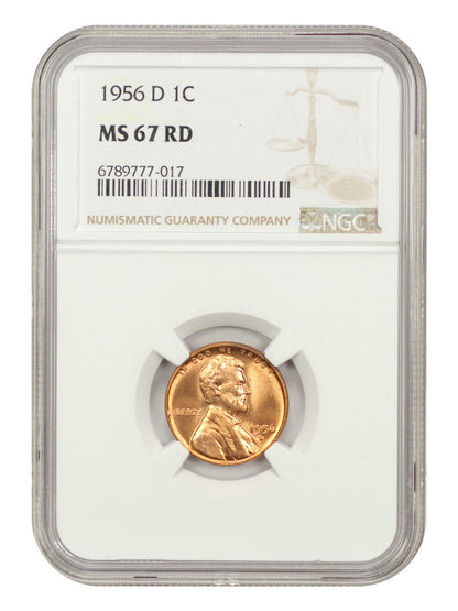 1956-D 1C NGC MS67RD