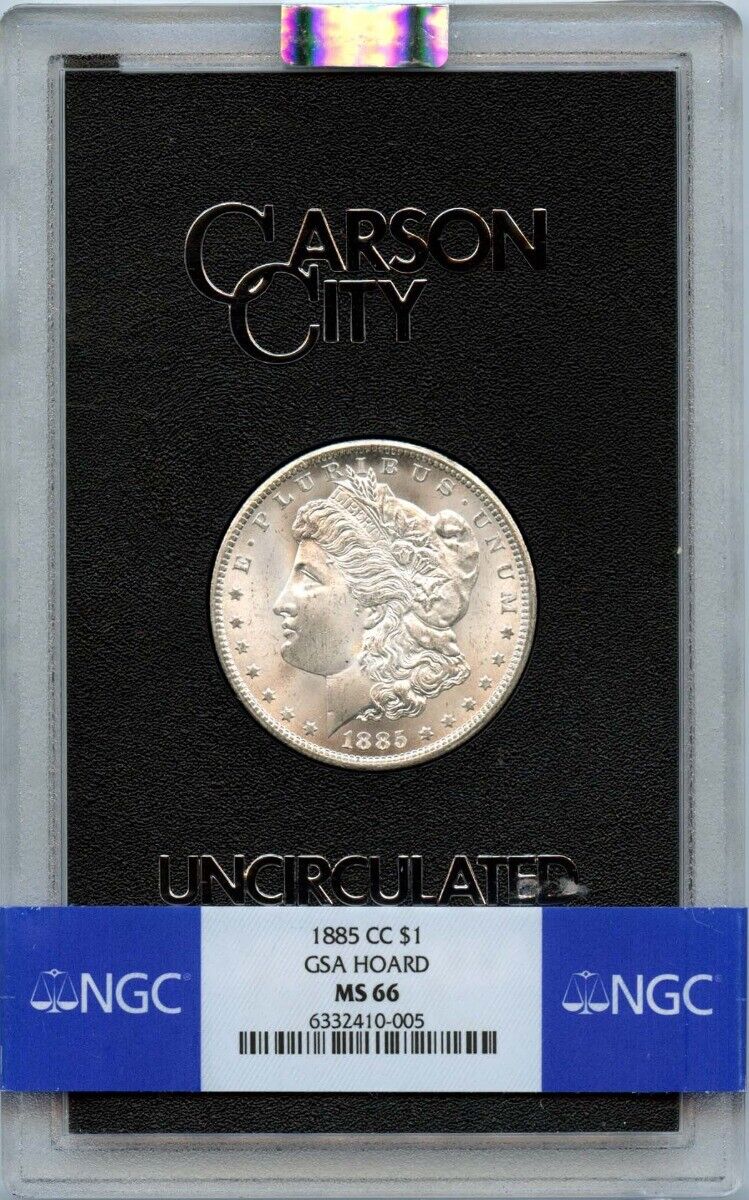 1885-CC Morgan Dollar GSA HOARD S$1 NGC MS66