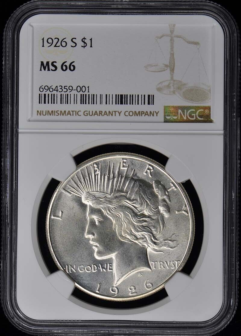 1926-S Peace Dollar S$1 NGC MS66