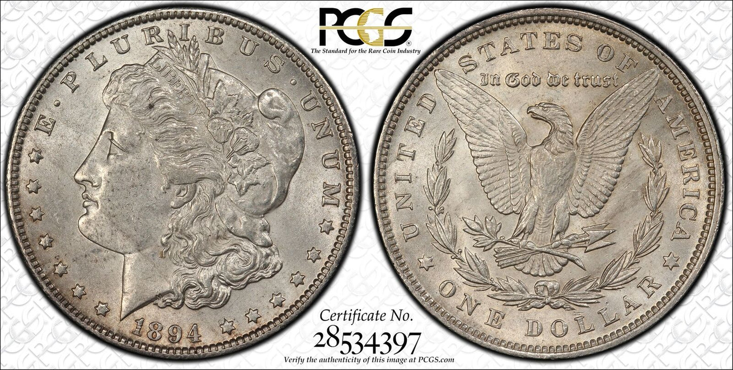 1894 P Morgan Silver Dollar PCGS MS-61