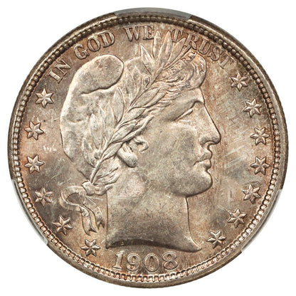 1908-D 50C CACG MS66 ex: D.L. Hansen - Barber Half Dollar