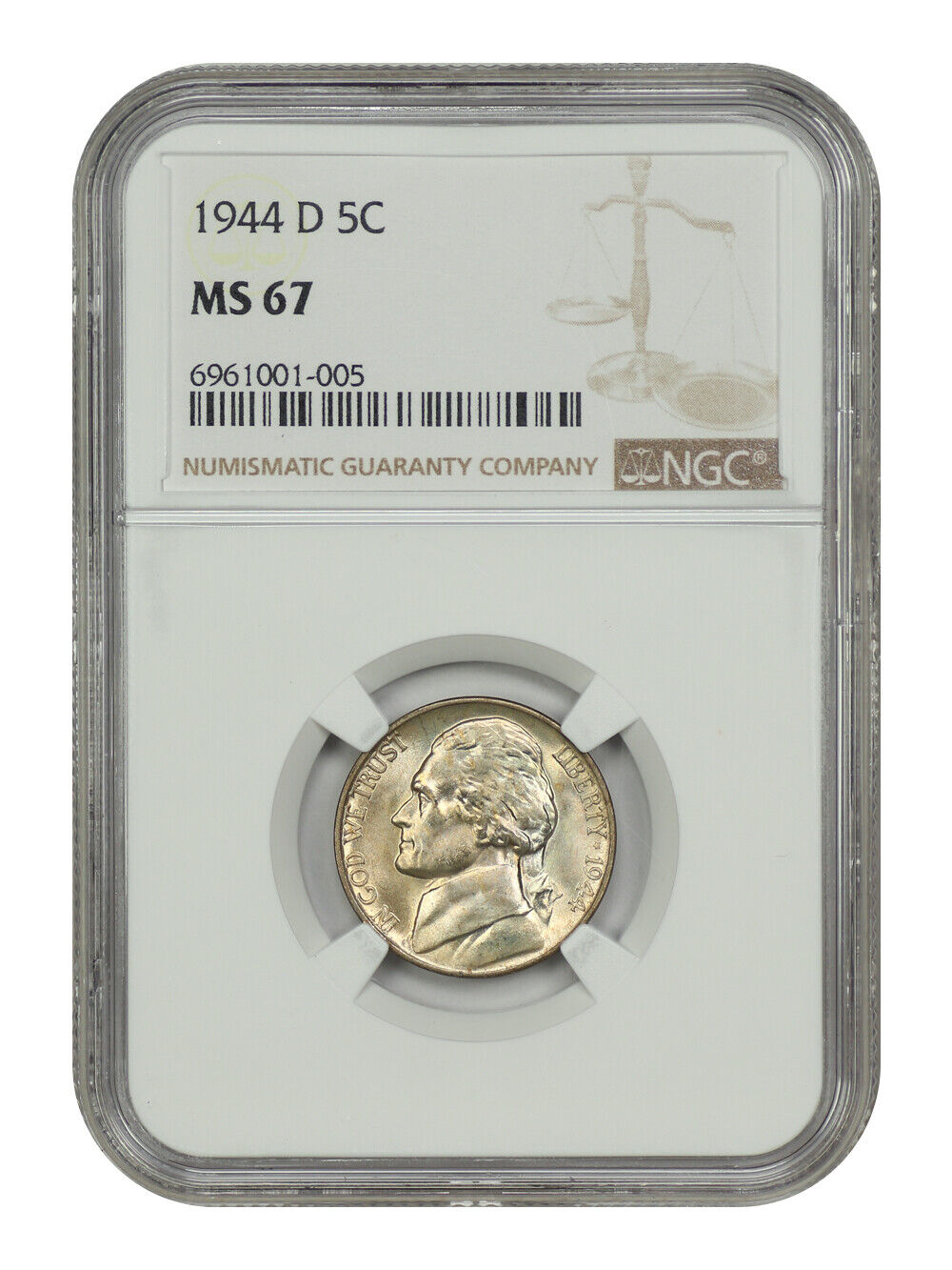 1944-D 5C NGC MS67 - Jefferson Nickel